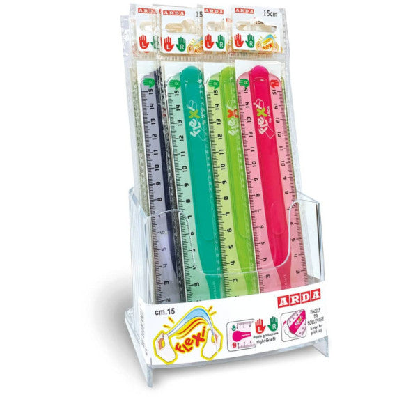 Espositore 61 articoli assortiti Arda Elastika - righe, goniometri, squadre - EL4766P