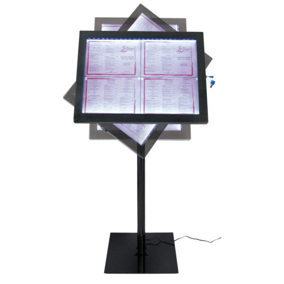 Espositore a LED per esterni/interni - display 4 x A4 - Securit