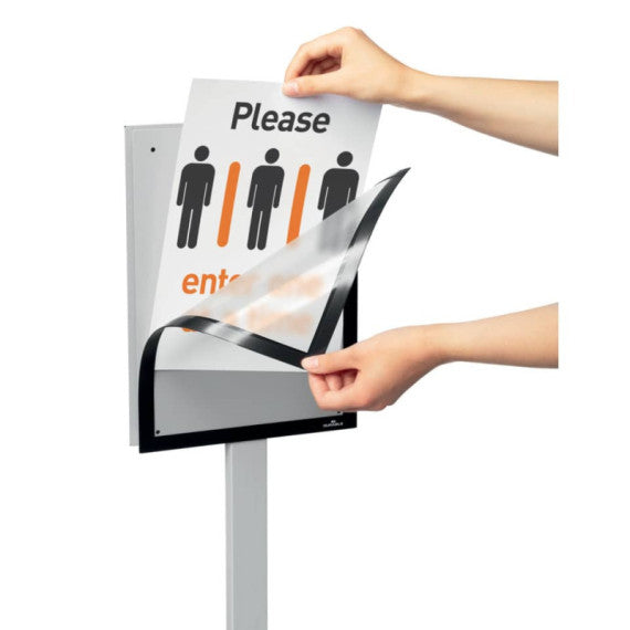 Espositore da pavimento INFO STAND BASIC antracite Durable A4 5012-57