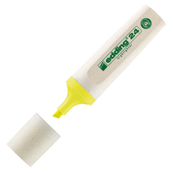 Evidenziatore 24 EcoLine - punta a scalpello - tratto da 2,0-5,0mm - giallo - Edding