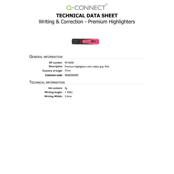 Evidenziatore Q-Connect 2-5 mm rosa KF16036