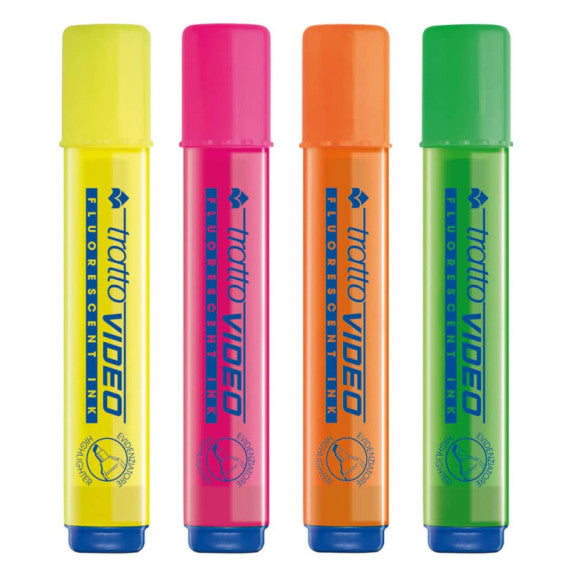 Evidenziatori TRATTO Video 1-5 mm assortiti busta da 4 - 830800