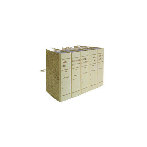 Faldone - legacci incollati - juta - 35x25 cm - dorso 12 cm - paglia - Brefiocart
