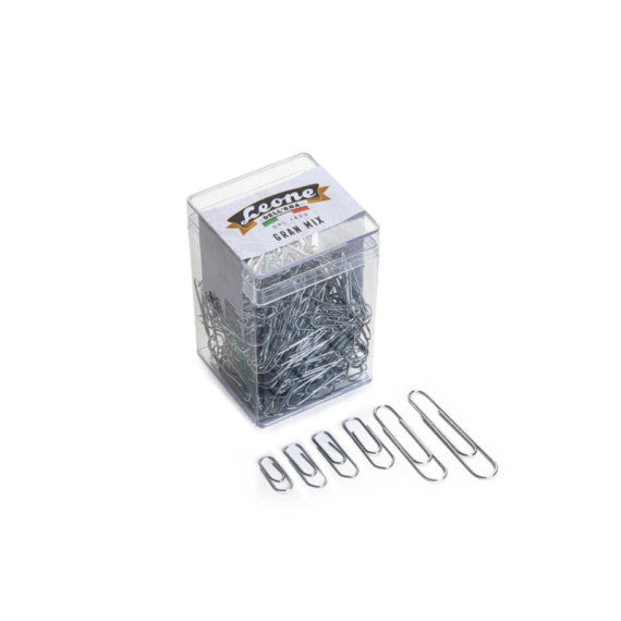 Fermagli Leone filo zincato ritrafilato Gran Mix misure assortite zinco brillante barattolo da 125 g FZB125GMIX