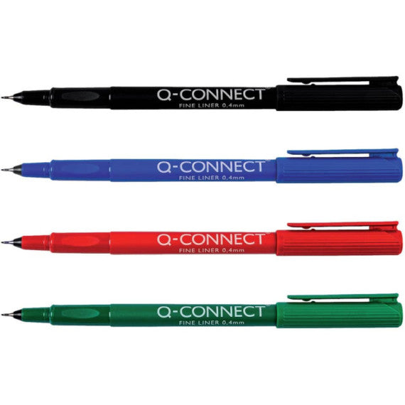 Fineliner Q-Connect 0.4 mm rosso Conf. 10 pezzi - KF25009