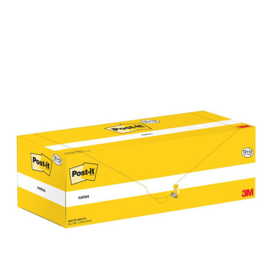 Foglietti Post-it® Canary Yellow promo pack conf. 12 + 12 blocchetti 76x76 mm 7100290172