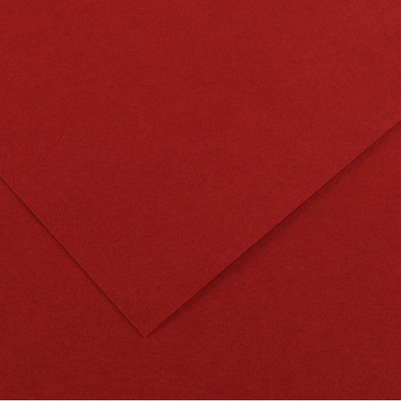 Foglio Colorline - 70x100 cm - 220 gr - rosso granata - Canson