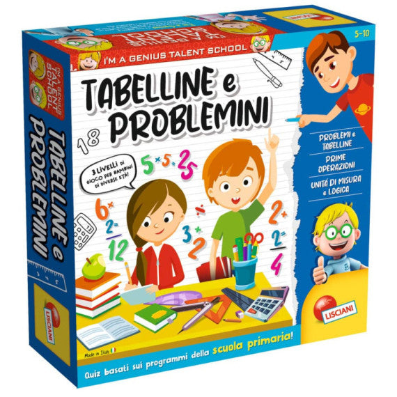 Gioco in scatola Lisciani I'm a Genius Tabelline e Problemini - 100491