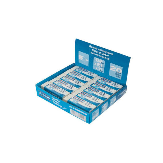 Gomma bianca fascettata singolarmente Donau 62x21x11 mm 7304001PL-09