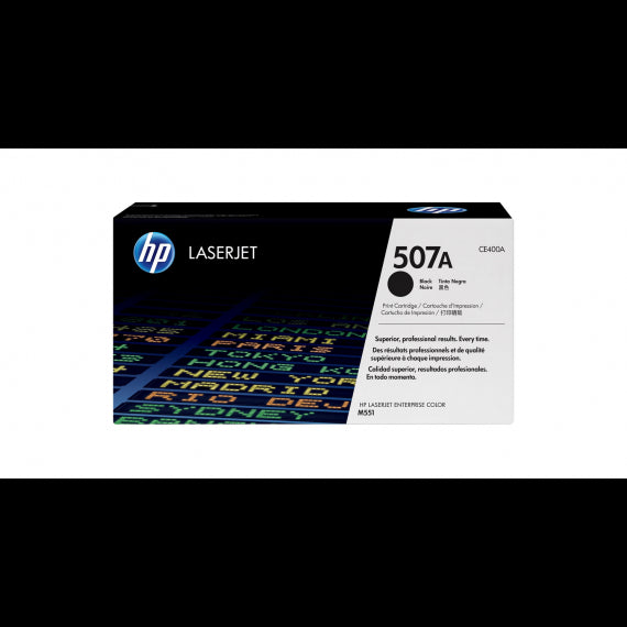 HP CE400A NERO 507A TONER ORIGINALE PER HP M551N, M551DN, M551XH CE507A CAPACITA' 5.500 PAGINE