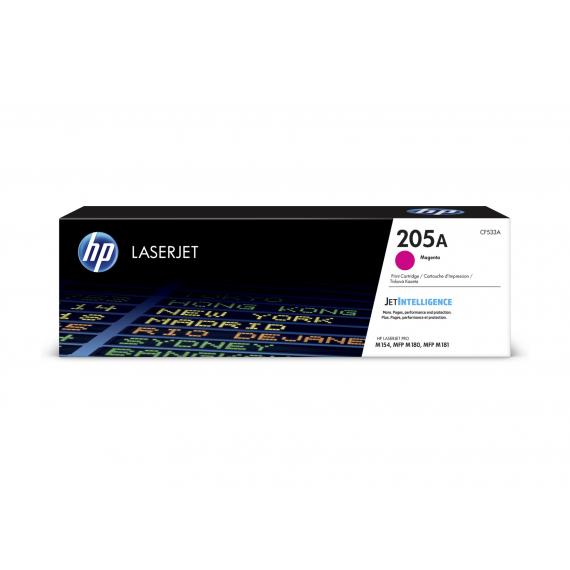 HP CF533A MAGENTA TONER ORIGINALE 205A PER HP MFP M180n M181fw M154a M154NW CAPACITA 900 PAGINE