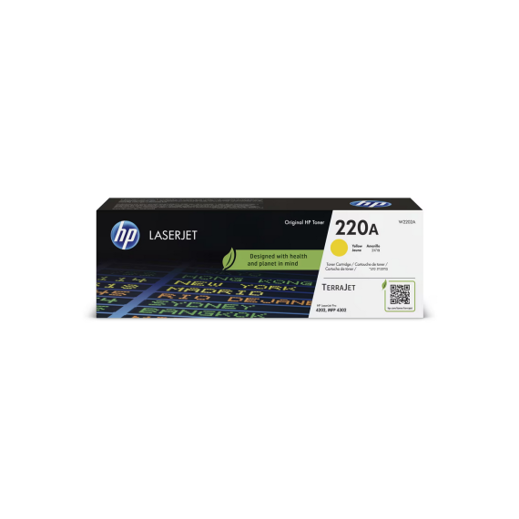 Hp W2202A giallo 220A toner originale per HP Color Laserjet Pro 4202,MFP 4302,4303 capacità 1.800 pagine