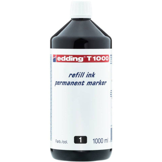 Inchiostro per ricarica marcatori permanenti Edding 1 L nero 4-T1000001