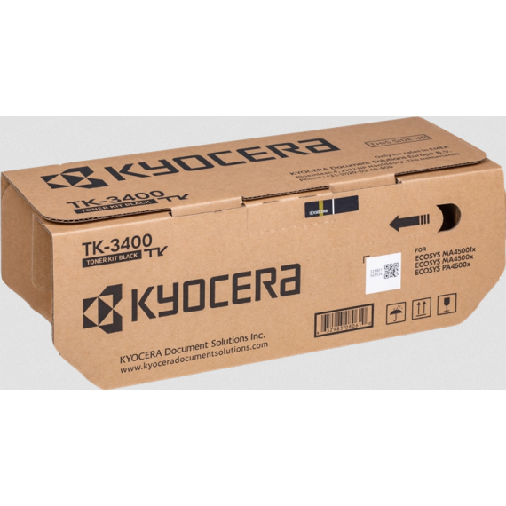 Kyocera TK-3400 nero 1T0C0Y0NL0 toner originale per Kyocera Ecosys PA4500X ,MA4500fx KL3 TK3400 capacità 12.500 pagine