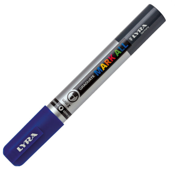 Marcatore a base d'acqua Graduate Mark All - punta tonda 2mm - blu - Lyra