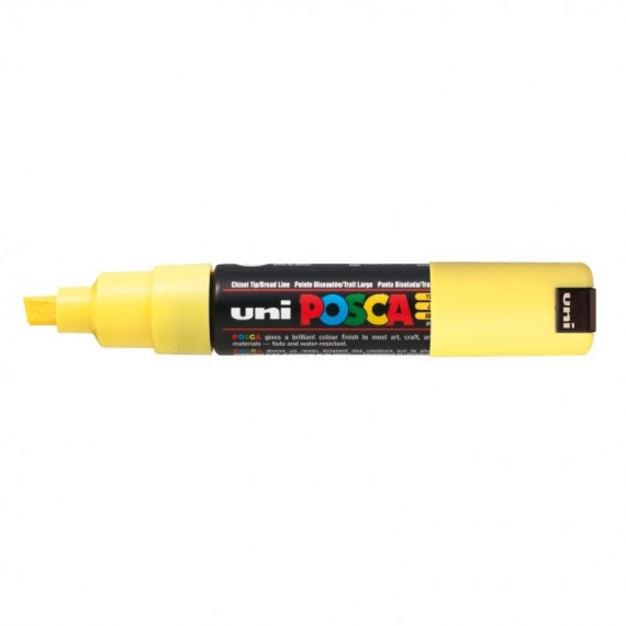 Marcatore a base d'acqua Uni Posca PC8K - punta large a scalpello 8,0mm - nero - Uni Mitsubishi
