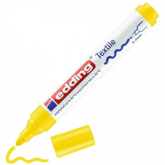 Marcatore per tessuti edding 4500 punta conica 2-3 mm giallo E-4500 005