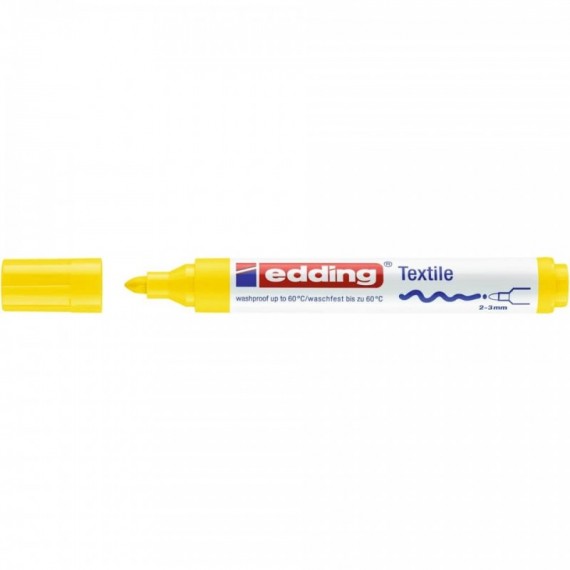 Marcatore per tessuti edding 4500 punta conica 2-3 mm giallo E-4500 005