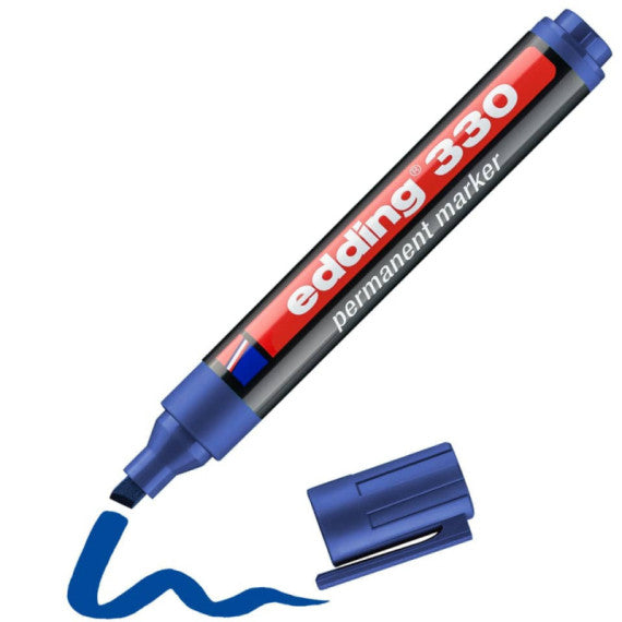 Marcatore permanente edding 330 punta scalpello 1-5 mm blu E-330 003