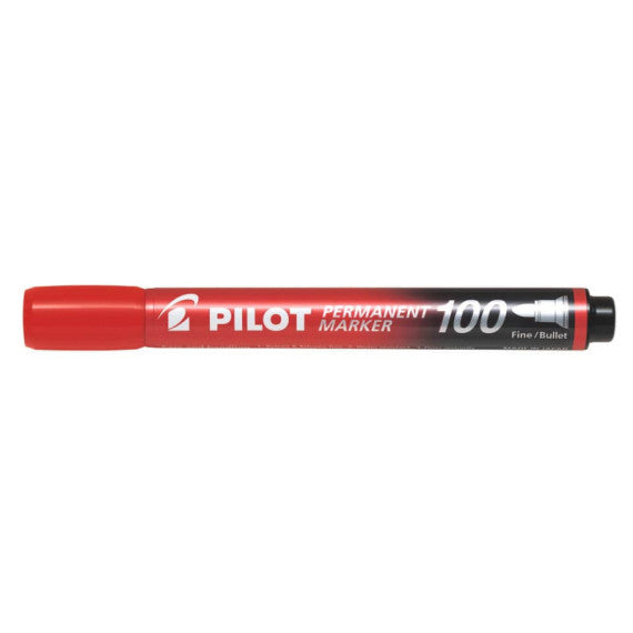 Marcatore permanente Pilot SCA 100 punta tonda 4,5 mm rosso - 002718