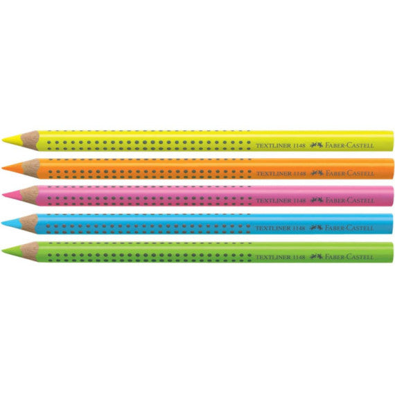 Matita evidenziatore Faber-Castell Textliner Dry 1148 Grip Jumbo giallo fluo - 114807