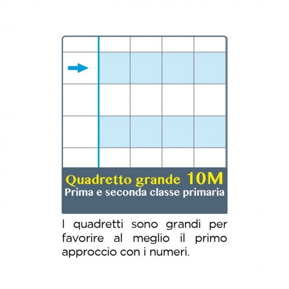 Maxiquaderno Didattico One Color - A4 - 10 mm - 100 gr - 18 + 1 fogli - Blasetti