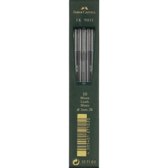 Mine Faber Castell Super Polymer 2 mm 2B conf. 10 pezzi - 127102
