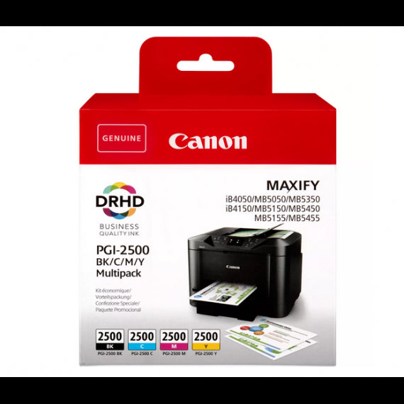 MULTIPACK CANON PGI-2500 BK-C-M-Y 9290B004 CARTUCCE ORIGINALI PER CANON iB4050 MB5050 MB5350 PGI2500 9290B004AB