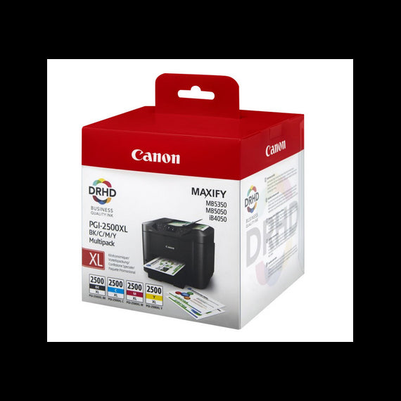 MULTIPACK CANON PGI-2500XL BK-C-M-Y 9254B004 CARTUCCE ORIGINALI PER CANON iB4050 MB5050 MB5350 PGI2500XL 9254B004AB