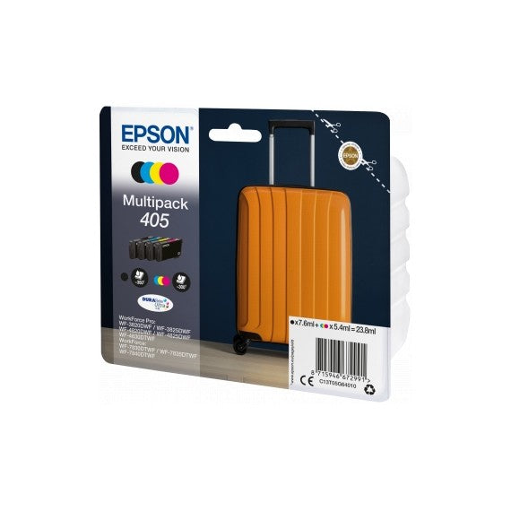 MULTIPACK EPSON T405 BK-C-M-Y C13T05G64010 CARTUCCIA ORIGINALE PER EPSON WORKFORCE WF-7830,7835,7840