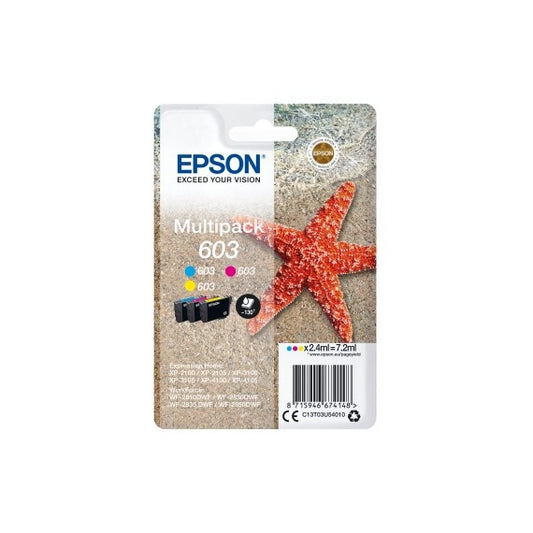MULTIPACK EPSON T603 C-M-Y C13T03U54010 ORIGINALE PER EPSON PER XP-2100,3100,WF-2810,2830,2835