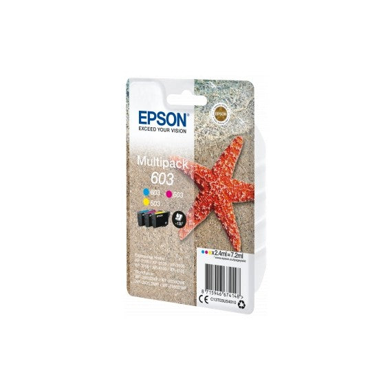 MULTIPACK EPSON T603 C-M-Y C13T03U54010 ORIGINALE PER EPSON PER XP-2100,3100,WF-2810,2830,2835
