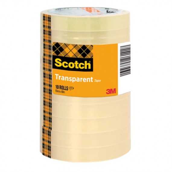 Nastro adesivo 508 - 1,5 cm x 66 m - trasparente - Scotch - torre 10 rotoli