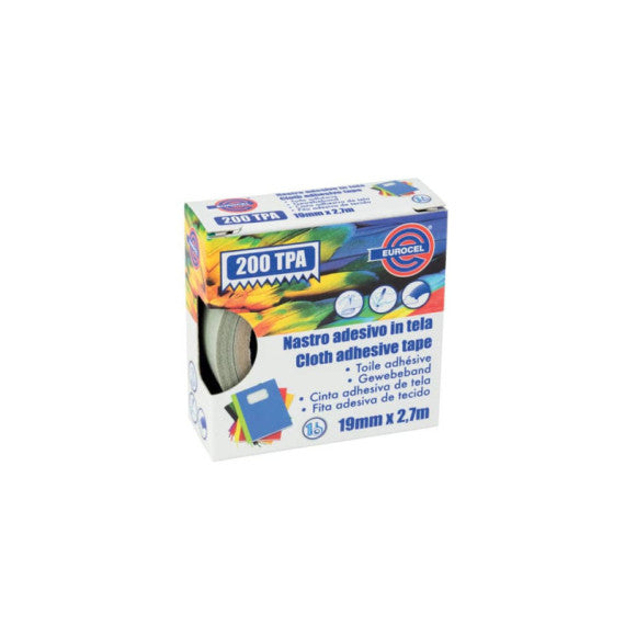 Nastro adesivo telato Eurocel formato 19x2,7 mt- colore grigio 16514194
