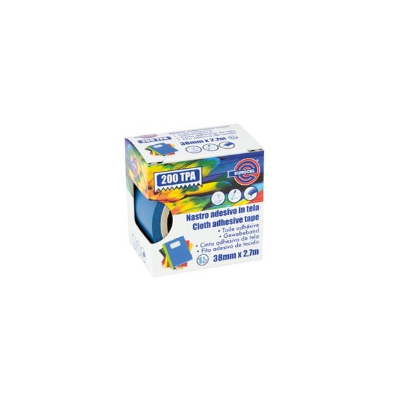 Nastro adesivo telato TPA 200 - 3,8 cm x 2,7 m - blu - Eurocel