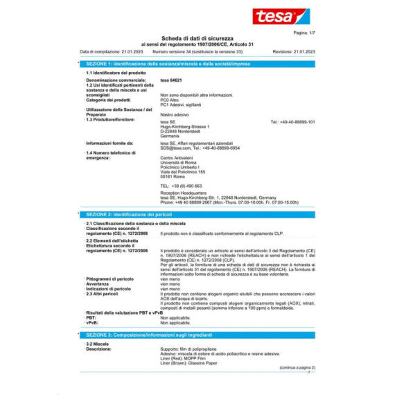 Nastro biadesivo Comet OPP trasparente 50 mm x 50 m - polipropilene senza solvente - 64621-00004-02