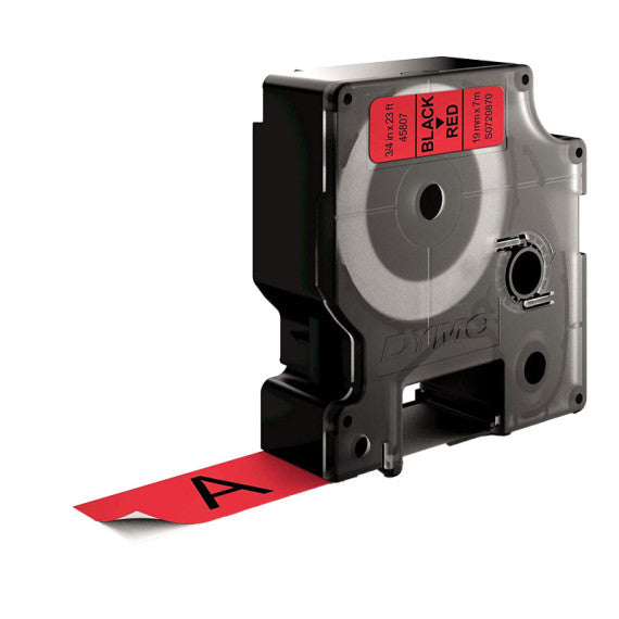 Nastro D1 458070 - 19 mm x 7 mt - nero/rosso - Dymo