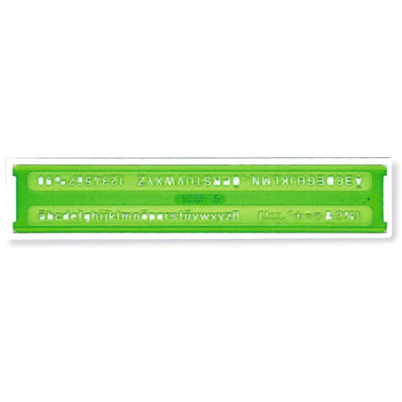 Normografo ARDA Norme Uni K-resin caratteri 5mm 3005