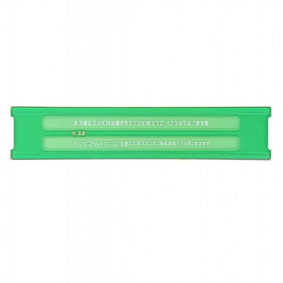 Normografo lettere e cifre Uni - 2,5mm - verde - Arda