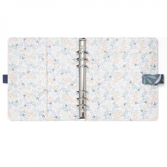 Organiser - c/cinturino - fantasia Botanical - A5 - 233 x 217 x 46 mm - blu - Filofax