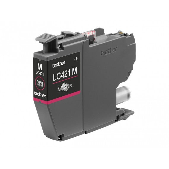ORIGINALE BROTHER LC421M MAGENTA CARTUCCIA ORIGINALE PER BROTHER DCP-J1050DW,J1140DW,MFC-J1010DW LC-421 200 PAGINE