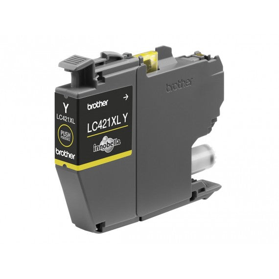 ORIGINALE BROTHER LC421XLY GIALLA ALTA CAPACITA' CARTUCCIA PER BROTHER DCP-J1050DW,J1140DW,MFC-J1010DW LC-421XL 500 PAGINE