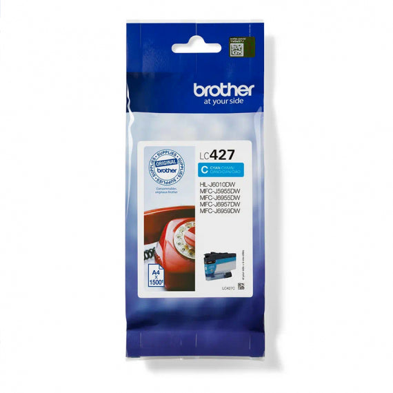 ORIGINALE BROTHER LC427C CIANO CARTUCCIA ORIGINALE PER BROTHER HL J6010DW,MFC J5955DW,J6955,J6957,J6959 LC-427 1.500 PAGINE
