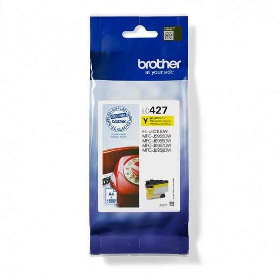 ORIGINALE BROTHER LC427Y GIALLO CARTUCCIA ORIGINALE PER BROTHER HL J6010DW,MFC J5955DW,J6955,J6957,J6959 LC-427 1.500 PAGINE