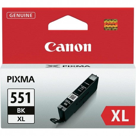 ORIGINALE CANON CLI-551BK XL NERA 6443B001 PER CANON IP 7250 MG5450 MG6350 550XL CAPACITA 11ML