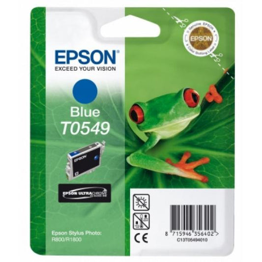 ORIGINALE EPSON T0549 C13T05494010 BLUE PER EPSON Stylus Photo R800,R1800 13ML 550 PAGINE