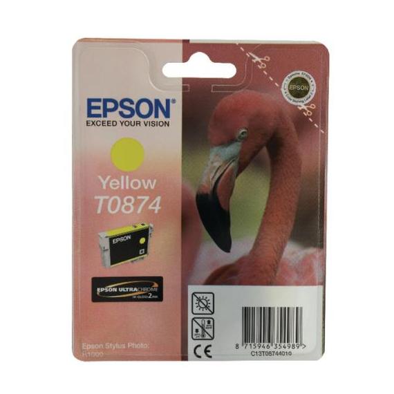 ORIGINALE EPSON T0874 GIALLO C13T08744010 PER EPSON STYLUS PHOTO R1900 11,4ML