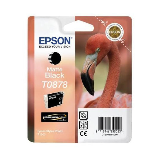ORIGINALE EPSON T0878 NERO OPACO C13T08784010 PER EPSON STYLUS PHOTO R1900 11,4ML