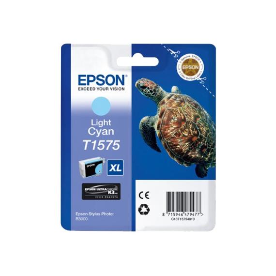ORIGINALE EPSON T1575XL CIANO CHIARO C13T15754010 PER EPSON STYLUS PHOTO R3000 R3000 T1575