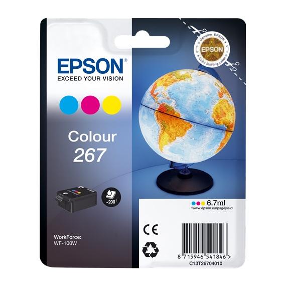 ORIGINALE EPSON T2670 COLORE C13T26704010 PER EPSON WF-100W WF100 267 CAPACITA 6,7ML - 200 PAGINE